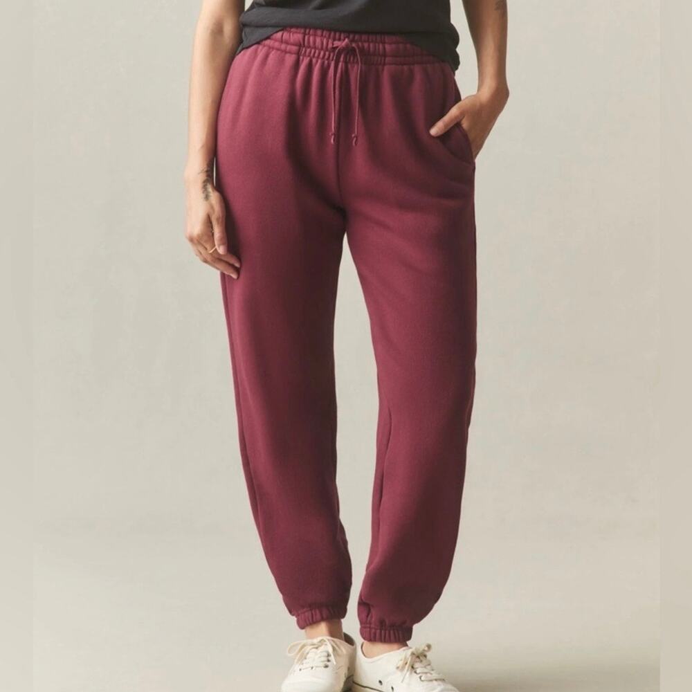 American Giant Classic 100% Cotton Sweatpant Jogger Women's Small Red